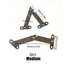 4pcs Folding Lid Support Hinges, Bronze Color Lid Support Hinges, Lid Support Hinges, Suitable For Furniture, Cabinets, Wooden Boxes And Jewelry Boxes Display Support - Multicolor - View 14