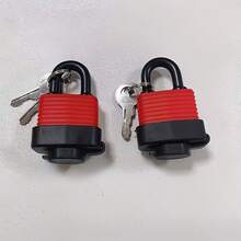 2pcs Heavy Duty Outdoor Padlocks With Keys, Waterproof Cover, Steel Lock Body With Keys, Weather-Resistant Extra Long Lock Body Anti-Rust, Brass Lock Body, Suitable For Boats, Fishing, Ships, Fences, Homes, Gardens, Doors, Garages - Red - View 12