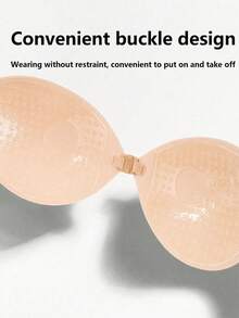 2pcs Self-Adhesive Silicone Invisible Breast Pads, Strapless Backless Push-Up Bra Cups, Suitable For Wedding, Cold Shoulder Dress, Bridesmaid Party - Multicolor - View 9