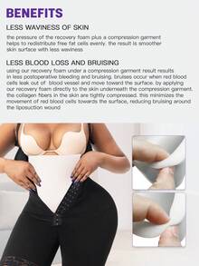 larrycard 3pcs Abdominal Compression Shaping Foam Pad, Waist Trimmer, Butt Lifter - White - View 7