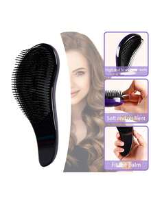 1PC Chicken Leg Hair Comb, Dry And Wet Dual-Use Plastic Hair Styling Massage Comb, Anti-Tangle Massage Comb, Smooth Hair Styling Comb, Girls' Exclusive Comb, Convenient To Carry, Colorful Comb, Suitable For Travel Beauty Tool, TT Chicken Leg Comb Anti-Tangle, Women's Curly Hair Wig Comb (Random Color) - A - View 6