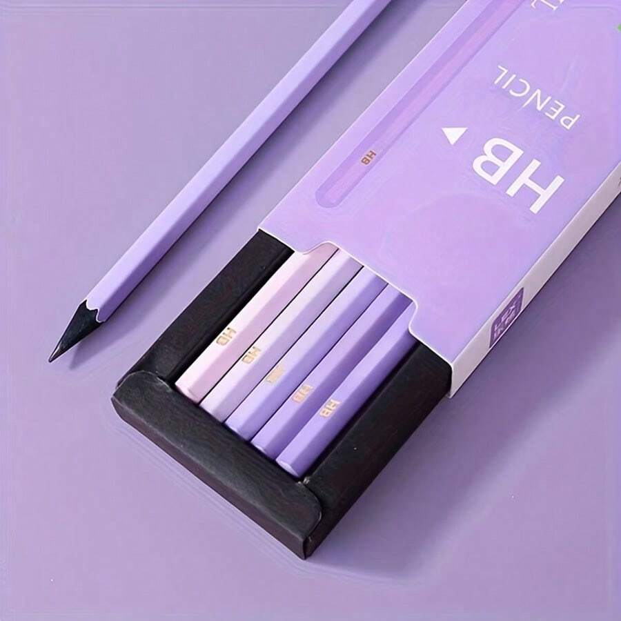1 Box 10pcs Hexagonal HB Pencils, Used For Correcting Writing Posture, Suitable For Drawing, Sketching And Drafting. Made Of Wood, Thick Lead Core Resistant To Breaking And Easy To Sharpen - Sets - View 1