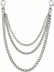 1pc Women's Silver Punk Rock Style Multilayer Tassel Pants Chain, Suitable For Halloween Party Or Daily Wear - Silver - View 9