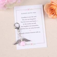 8pcs Unique Angel Keychain Set, "Forever With Us" Memorial Theme Pocket Hug Card, Pocket Hug Gift Bag. Suitable For Birthday Gift, Memorial Gift, Friendship Gift, Christmas Gift, Thanksgiving Gift, Etc. - Multicolor - View 7