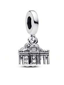 1pc S925silver Multi-Theme Mixed Building Ocean Flower Chip DIY Jewelry Pendant Beads Jewelry Accessories Suitable For Women's Bracelets And Necklaces - Multicolor - View 13