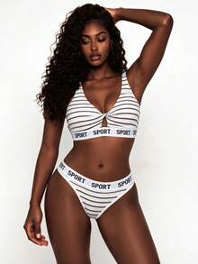 Rest Era Women's Pajama Sets And Lingerie Sets. Available In Black, Gray, Stripes, Plaid, And Gray-And-White Color-Block Styles. - Multicolor - View 31