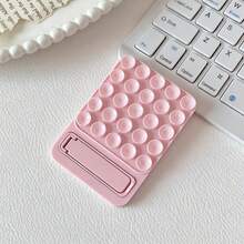 Adhesive Suction Cup Phone Holder, Invisible Foldable Hair Slides Back Sticker, Ultra-Thin Silicone Non-Slip Pad, Bathroom Mirror Glass Wall Fixed Desktop Movie Watching Gadget, Back Sticker, Macaron Color For Women - Multicolor - View 8