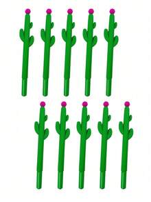 Cactus Shaped Gel Ink Pen 0.5mm Black Ink Fun Pen Bulk Office Supplies Student Neutral Pen - Multicolor - View 13