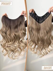 HEYPINK Clip In Hair Extensions 1 Pc Long Synthetic Wavy Curly Hairpieces Layered Soft Invisible For Women Dark Walnut Brown 22 Inch ﻿ - Rust Brown - View 6