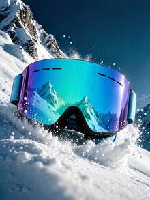 Large Frame Full-Coverage Double-Layer Anti-Fog Ski Goggles, Frameless Design With Detachable Lenses, Unisex - Suitable For Winter Skiing, Snowboarding, Outdoor Sports, Professional Grade Ski Glasses, Couple Style - Double-Layer Foam For Comfortable And Breathable Wear, Includes Portable Goggle Case - A - View 6
