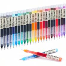 24 Warna Pulpen Netral Cepat Kering, Pulpen Ballpoint Cair Warna-warni Tabung Jarum Penuh 0,5mm, Cocok Untuk Siswa Mencatat dan Menulis, Penggunaan Kantor Kampus (Kemasan Acak) - Set - View 8