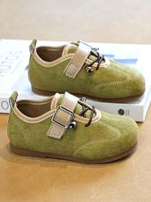 Sepatu Loafer Vintage Bayi, Sepatu Jalan Ringan dengan Tali Perekat Velcro - Hijau - View 6