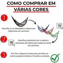 Rede De Dormir Nylon Tarrafa Camping Caça Pesca Varias Cores - Preto - Visão 10