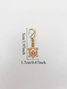 Fashion Mini Set Rhinestone Turtle Keychain Bag Accessory, Premium Turtle Bag Charm, Keychain Pendant, Exquisite Small Shoulder Bag Charm, Phone Charm Car Key Chain And Backpack Charm, School Graduation Gift - Multicolor - View 7