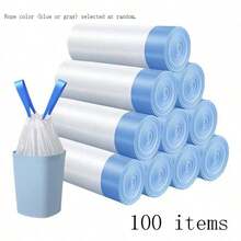 100pcs Cat Litter Box Liner Drawstring Bags, Suitable For Automatic Litter Boxes (Pet Waste Bags, Perfect For Litter Boxes, Automatic Litter Boxes And Self-Cleaning Litter Boxes, Also Can Be Used As Regular Trash Bags) - 100pcs - View 9