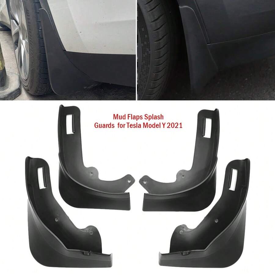 4PCS Mud Flaps Splash Guards No Drilling Required NEW - No-drill Front and Rear Car Mud Flaps - View 1