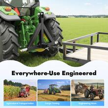 HYYKJ-US 3 Point Trailer Hitch For Tractors – Heavy-Duty Iron Construction, 2" Receiver Compatible, Triangular Design With 3 Pins For Stability, Durable Easy To Install For Farm - Default - View 7