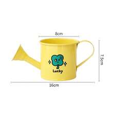 1pc Small Home Gardening Watering Can, Colorful Metal Watering Pot With Stickers - Candy Color Shower Head 2 - View 6