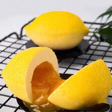6-Cavity Lemon Silicone Mold, 3D Fruit Shape Baking Mold - Non-Stick Easy Release For Mousse Cake Chocolate Pudding Jelly Dessert (Lemon) - Multicolor - View 5