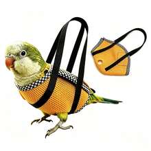 Holiday Outdoor Bird Harness With Handheld Leash, Breathable Mesh Anti‑Escape Parrot Walking Vest, Travel Accessory For Small & Medium Pet Birds - View 7
