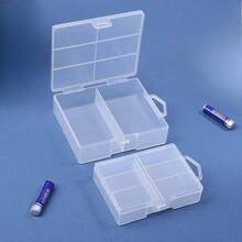 1pc Transparent Battery Storage Box | Can Store 24 Batteries | Made Of Durable Transparent Shell With Secure Compartment Dividers, Battery Storage Solution | Space-Saving Storage Box | Transparent Plastic Shell, Convenient For Organizing Hardware Accessories, Especially Suitable For Back To School Season, Home, Office Or Travel Scenarios - Multicolor - View 10