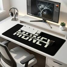 Minimalist Letter Pattern Extra Long Gaming Mouse Pad & Desk Mat Set, Non-Slip Durable Rubber Base, Smooth Responsive Surface, Suitable For PC Laptop Office Home, Abstract Art Desktop Decor, Back To School Supplies - A - View 8