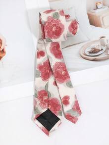 1PC Men's Casual Floral Pattern Tie Suitable For Holiday Party Wedding Matching - Multi-color-d - View 5
