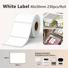 Marklife 2 Inch Thermal Self‑Adhesive Labels, White Square & Round Waterproof Oil‑Resistant Label Stickers, Replacement Paper For P2 P50 M110 M220 M200 Portable Thermal Label Printer - View 11