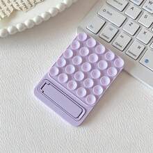 Adhesive Suction Cup Phone Holder, Invisible Foldable Hair Slides Back Sticker, Ultra-Thin Silicone Non-Slip Pad, Bathroom Mirror Glass Wall Fixed Desktop Movie Watching Gadget, Back Sticker, Macaron Color For Women - Multicolor - View 6