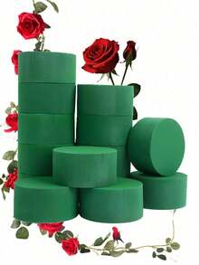 1/4/6/8/10pcs Wet & Dry Floral Foam Bricks, 3.14 Inch, Green Foam Blocks, Suitable For Floral Arrangements, Plant Decoration And Handmade Crafts, Spring Floral Decor & Crafts, Slightly Collapsed Edges - Multicolor - View 1