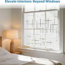 Window Privacy Film, Frosted Cross Window Cling, 17.5″ X 78.7″ Removable Frosting Glass Film, Static Cling Day Night Privacy, Block UV & Heat Control, Decorative Covering For Home Bathroom - 1PC - View 3