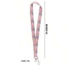 1 Set Doctor Nurse ID Card Holder Lanyard, PP Material, Pattern Includes Stethoscope, Mask, Heart, Portable, Suitable For ID Badge, Campus Card, Access Card, Meal Card, ID Card, Suitable For Medical Staff, School, Back To School Card Holder, Christmas Gift - Pink - View 6