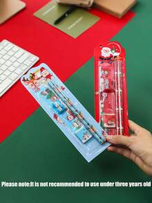8 Sets Christmas Pencil Drawing 5-In-1 Eraser Pencil Stationery Combo Prize Christmas Gift, Multi-Functional Pencil, Ruler And Eraser School Set, All-In-One Stationery Bag, School Supplies, Birthday And Holiday Gift, Back To School Essential - Holiday Gift Competition Prize Reward (Random Color) - Multicolor - View 7