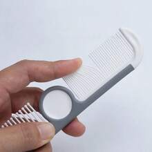 New Design 2pcs Baby Brush And Comb Set, Soft Bristle & Silicone Dual-Sided Brush With Wide & Fine Tooth Comb - Multicolor - View 8
