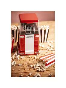 CAMRY Popcorn Maker, Popcorn Machine, Popcorn Popper, Hot Air Popcorn Popper - Retro 1950s Diner Design, 1200W, Oil-Free, Transparent Body, Anti-Slip Feet, Overheat Protection, Red - EU E Type Plug(220-240V) - View 6