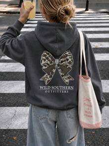 1pc Tween Girl Thermal Lined Thick Warm Sweatshirt, Young Student Clothing, Autumn/Winter Long Sleeve Top - Dark Grey - View 2
