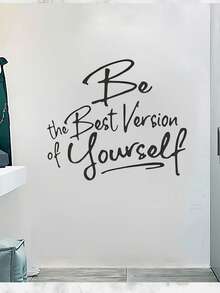 1pc Slogan Graphic Wall Sticker, Stickers, Wall Decal, Vinyl Decal For Home Decorations, Spring Decoration Items Refresh Your Home, Festival Decoration Stickers Gifts Birthday Graduation - Multicolor - View 3