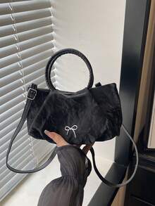 This Stylish And Sweet Bow-Tie Handbag Is Perfect For Commuting And Other Occasions, Making It The Perfect Gift For Teenagers. - Multicolor - View 9
