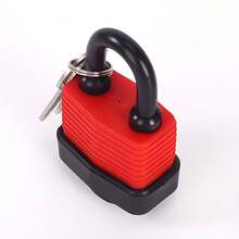 2pcs Heavy Duty Outdoor Padlocks With Keys, Waterproof Cover, Steel Lock Body With Keys, Weather-Resistant Extra Long Lock Body Anti-Rust, Brass Lock Body, Suitable For Boats, Fishing, Ships, Fences, Homes, Gardens, Doors, Garages - Red - View 11