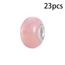 23pcs Colorful European Style Large Hole Beads, Mixed Color Large Hole Beads For Jewelry Making, Suitable For Pendants, Bracelets And DIY Crafts - 23 Pieces - View 10