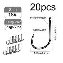 20/50/310pcs Barbed Fish Hooks With Plastic Box Set, Suitable For Saltwater And Freshwater Fishing - Tube Hook - View 15