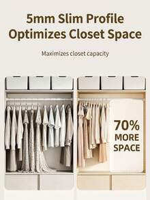 5pcs Short Neck Space-Saving Non-Slip Plastic Clothes Hangers, Modern Solid Color Curved Anti-Sagging Long Dress Storage Closet Organizer For Wardrobe Bedroom Home Dorm Lightweight Durable - Multicolor - View 3