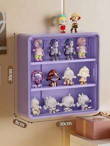 Wall-Mounted Dust-Proof Skincare Storage Rack, No-Drill Adhesive Wall Mounting, Multi-Layer Partitioned Design For Various Bottles And Makeup, Transparent Cabinet Doors Block Dust And Moisture, Suitable For Bathroom And Toilet, Saves Countertop Space, Home Makeup Storage Essential, Easy To Assemble And Disassemble Without Damaging Walls - View 8