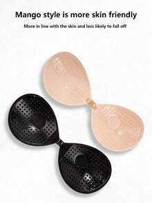 2pcs Self-Adhesive Silicone Invisible Breast Pads, Strapless Backless Push-Up Bra Cups, Suitable For Wedding, Cold Shoulder Dress, Bridesmaid Party - Multicolor - View 7