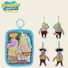 SpongeBob SquarePants 1pc Road Fish Series Plush Coin Purse & Pendant Set, Funny Working Fish Man Design, Cute Cartoon Plush Hanging Ornament, Can Be Hung On Backpacks And Keys, Small Doll, Suitable For Daily Matching Decoration, Fan Collection Display, Fun Birthday Gift, Gift For Best Friends And Classmates, Adorable Quirky Portable Accessory - Multicolor - View 11