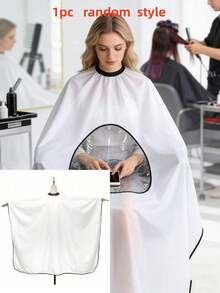 1pc High-Quality Anti-Static Hairdressing Cape, Made Of Non-Stick Fabric, Perfect For Precise Haircutting. Tailored For Barbers And Stylists, Featuring Transparent Design And Premium Materials, Ideal For Hair Salon Use - Multicolor - View 11