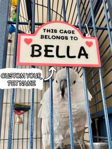 1Pc Personalized Parrot Cage Name Sign - Custom Parrot Name Plaque, Cute Bird Cage Decoration, Personalized Parrot Room Sign For Home, Bird Owners, Pet Lovers, Gifts & More - Multicolor - View 2