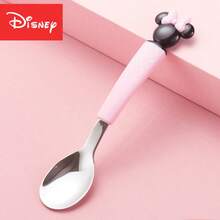Disney 正版迪士尼可愛卡通米奇、米妮、艾莎與麥昆兒童不鏽鋼湯匙－家用與生日派對嬰兒餐具 - 彩色 - 查看 11