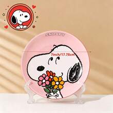 Official Authorized Snoopy Ceramic Dinnerware Set, Cute Printed Rice Bowl + Dinner Plate + Soup Spoon, Single Person Dinner Set For Home, Porcelain Tableware Gift Box, Suitable For Breakfast And Daily Use - Multicolor - View 10