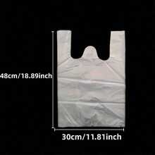 100pcs/50pcs Thickened Large Black Trash Bags, Kitchen Garbage Bags, Vegetable Bags, Large Size Trash Bags, Suitable For Paper, Plastic, Bottles, Newspapers, Lawn, With Handle T-Shirt Bags, Large Capacity Plastic Bags - Tank Top Style - View 16